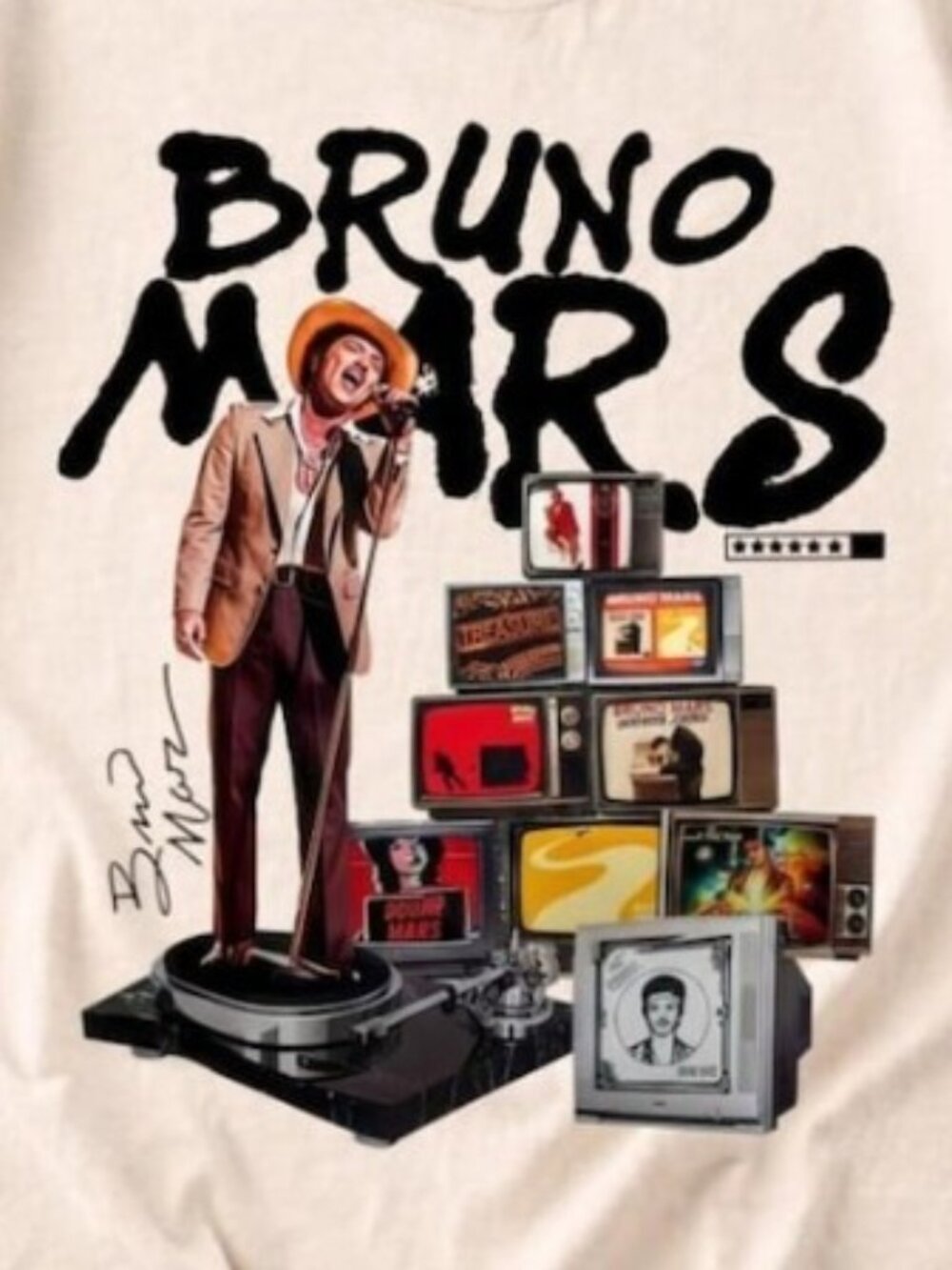 Bruno Mars Shirt, Bruno Mars collage T-shirt - Picture 2 of 4